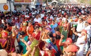 To the Victory Rally in Agartala