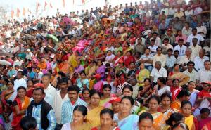 A Section of the Crowd at the Victory Rally