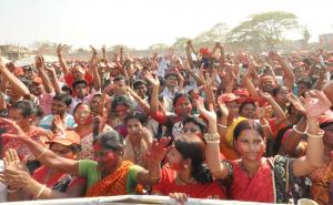 A Section of the Crowd at the Agartala Rally