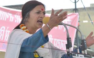 Brinda Karat Addressing the Meeting at Sikar