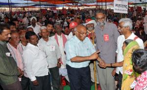 P.B. Member S Ramachandran Pillai & Others visiting the Rally Camp at Ramlila Maidan