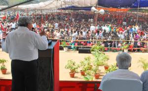 Sitaram Yechury Addressing the Rally
