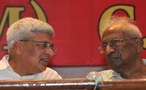 Prakash Karat & Bardhan At Left Parties Convention on July 1