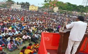 Com. Surjya Kant Mishra addressing a rally in Galsi.