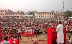 Com Manik Sarkar addressing Rally in Nadia