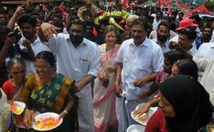 Com Brinda Karat campaigning for CPIM candidate P.K.Biju in Alathur constituency