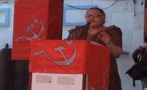 Sehba Farooqui addressing the rally at Moradabad