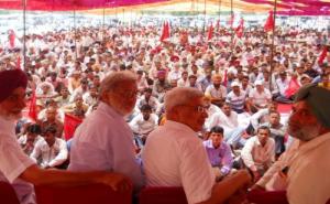 Com.Prakash Karat at a public meeting.