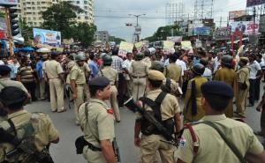 Protests Against Rigging in 24 Parganas (N)