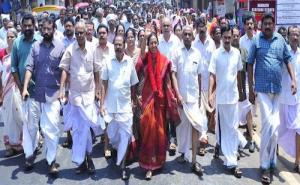 Com P.K.Sainaba campaigning in Malappuram constituency